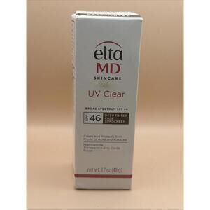 Elta MD UV Clear Deep Tinted Broad Spectrum SPF 46 Sunscreen 1.7oz/48g NIB